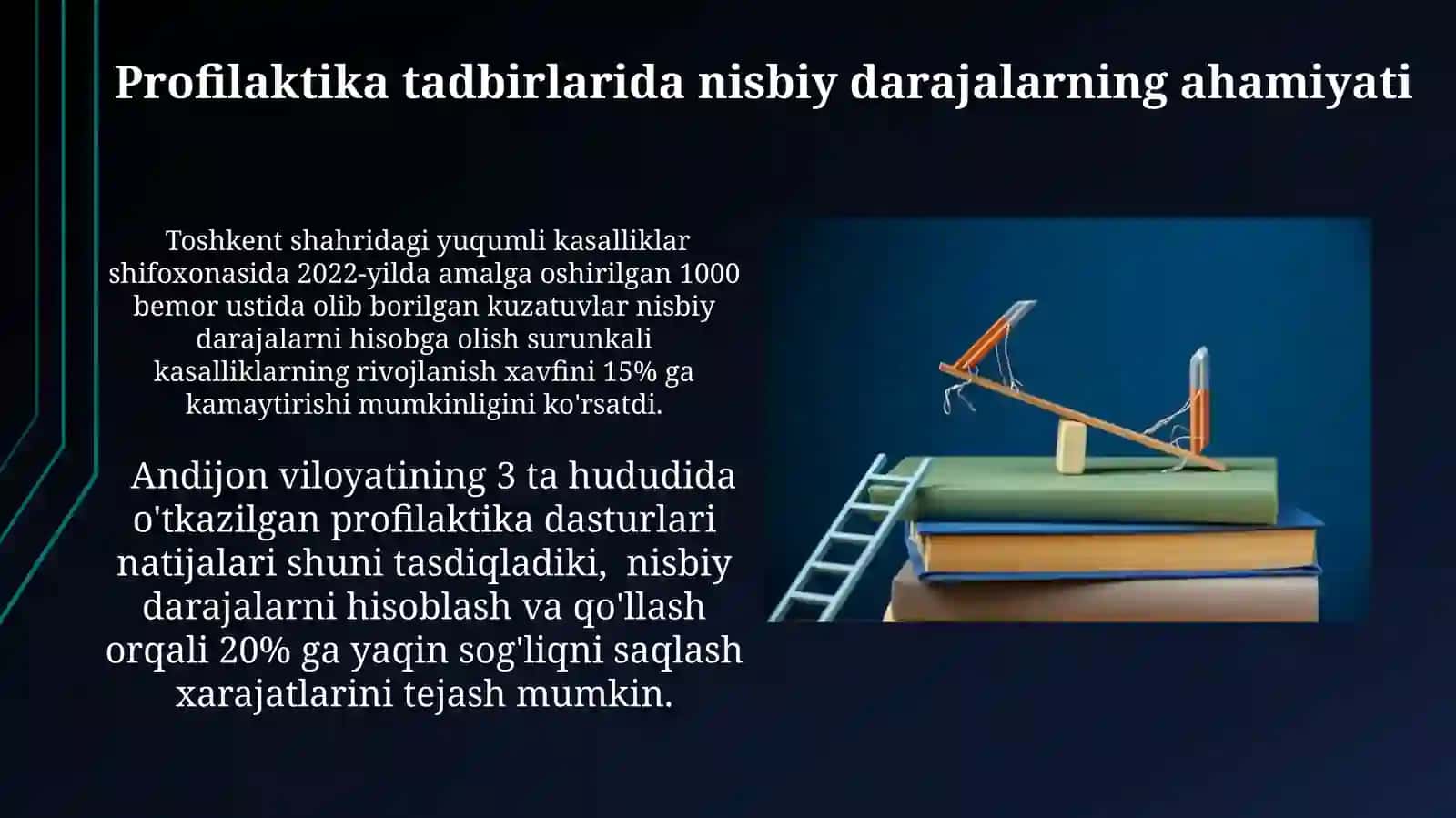 Davolash - profilaktika muassasalarida qo'llaniladigan nisbiy darajalar 4