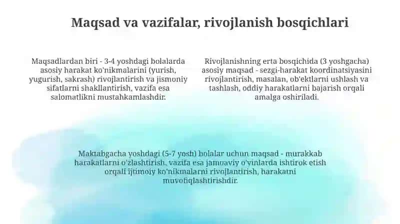 Maktabgacha yoshdagi bolalar jismoniy tarbiyasi 4