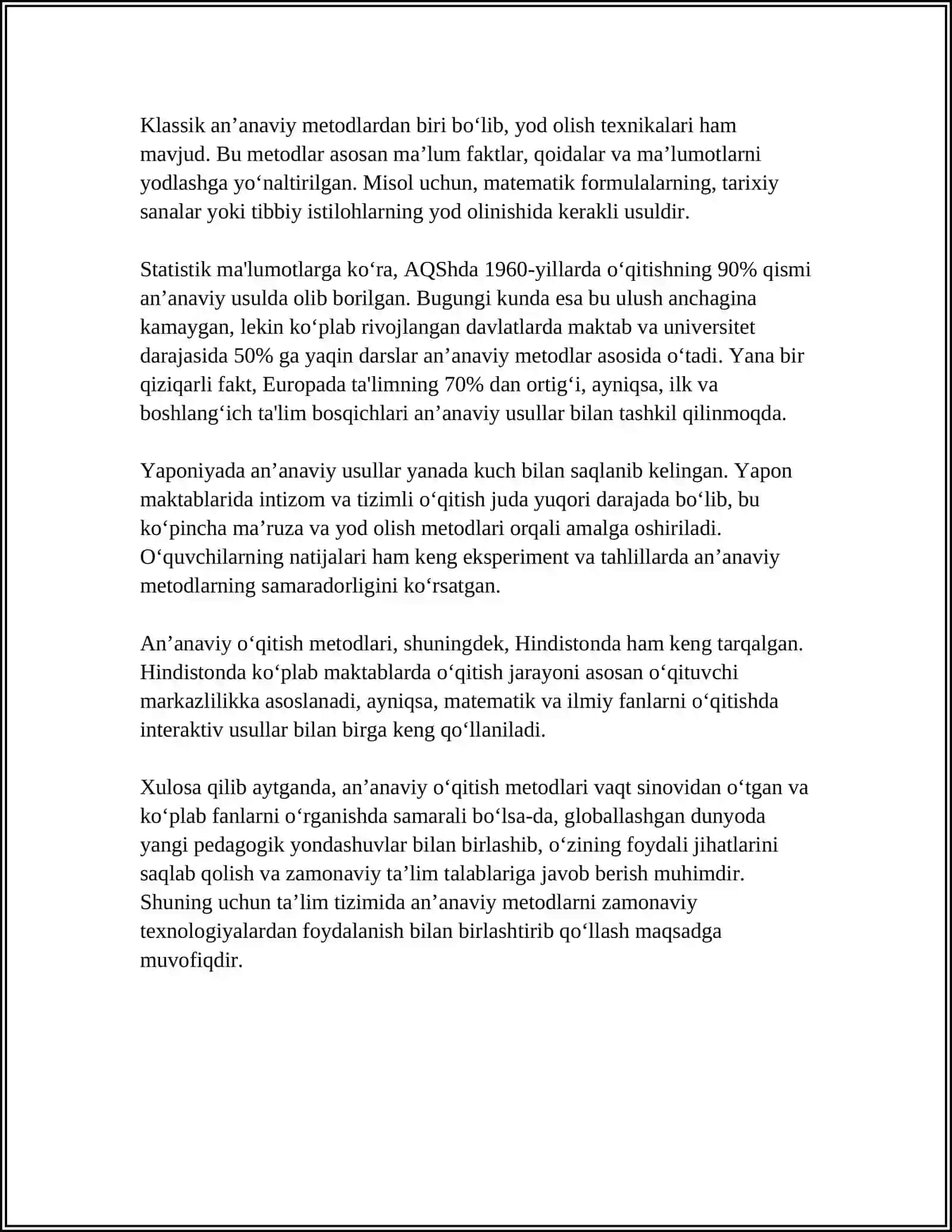 O'QITISH METODLARINING TASNIFI 4