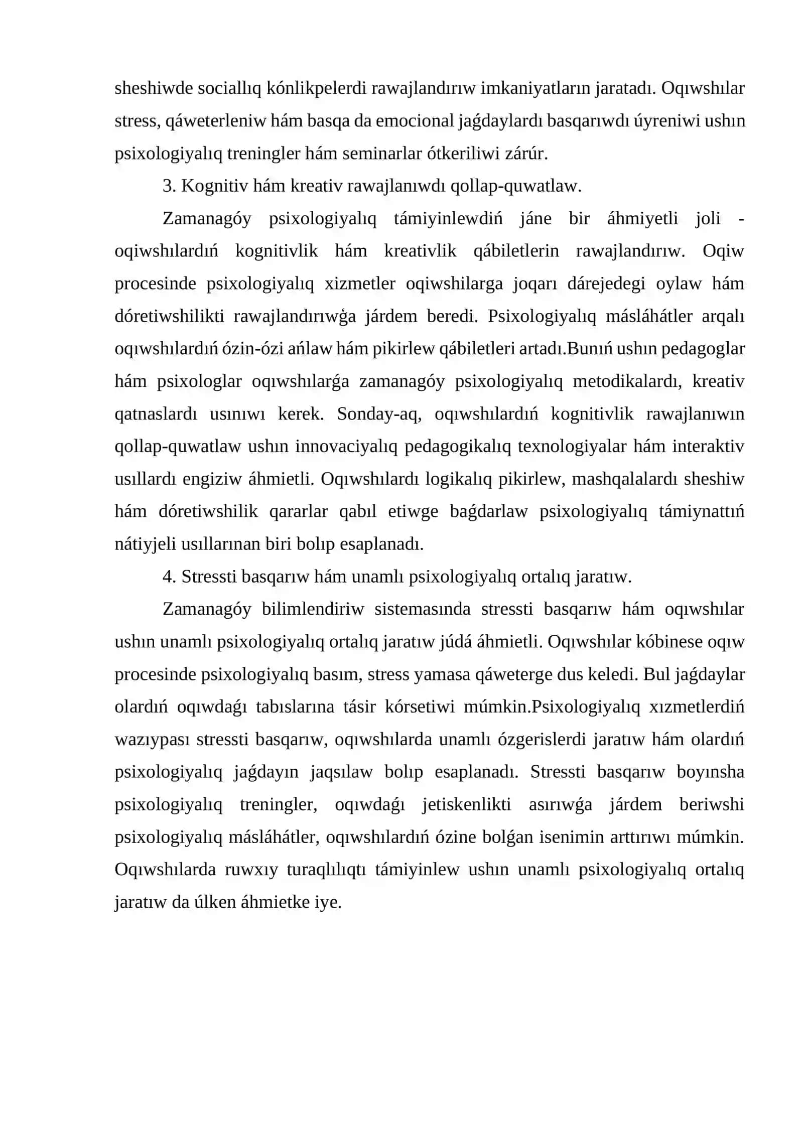 Zamanagóy tálimde psixologiyalıq-pedagogikalıq 4