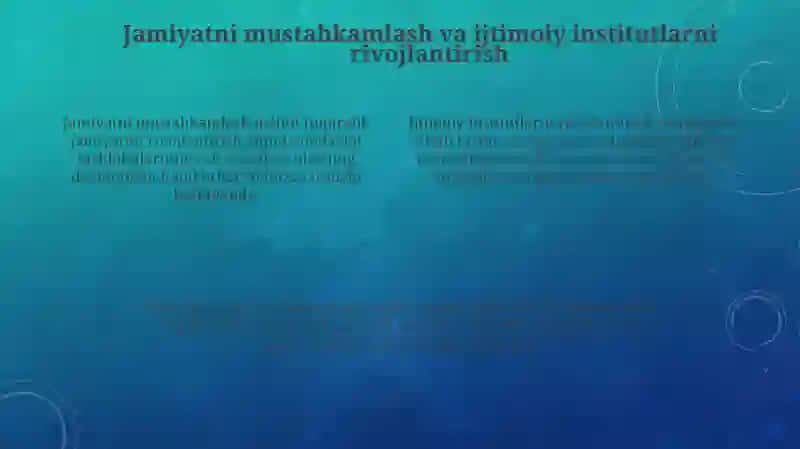 IJTIMOIY RIVOJLANISH, MUSTAHKAMLASH VA ULARNI JIHOZLASH 4