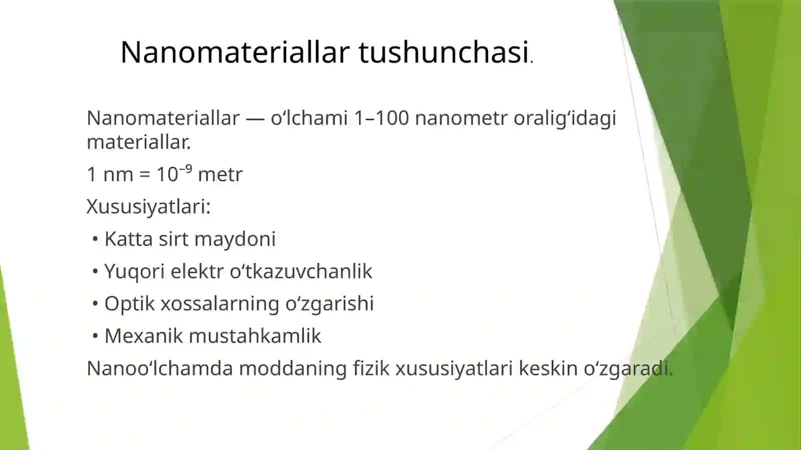 Quyosh energetikasida nanomateriallar | Fizika prezentatsiya PPT 4