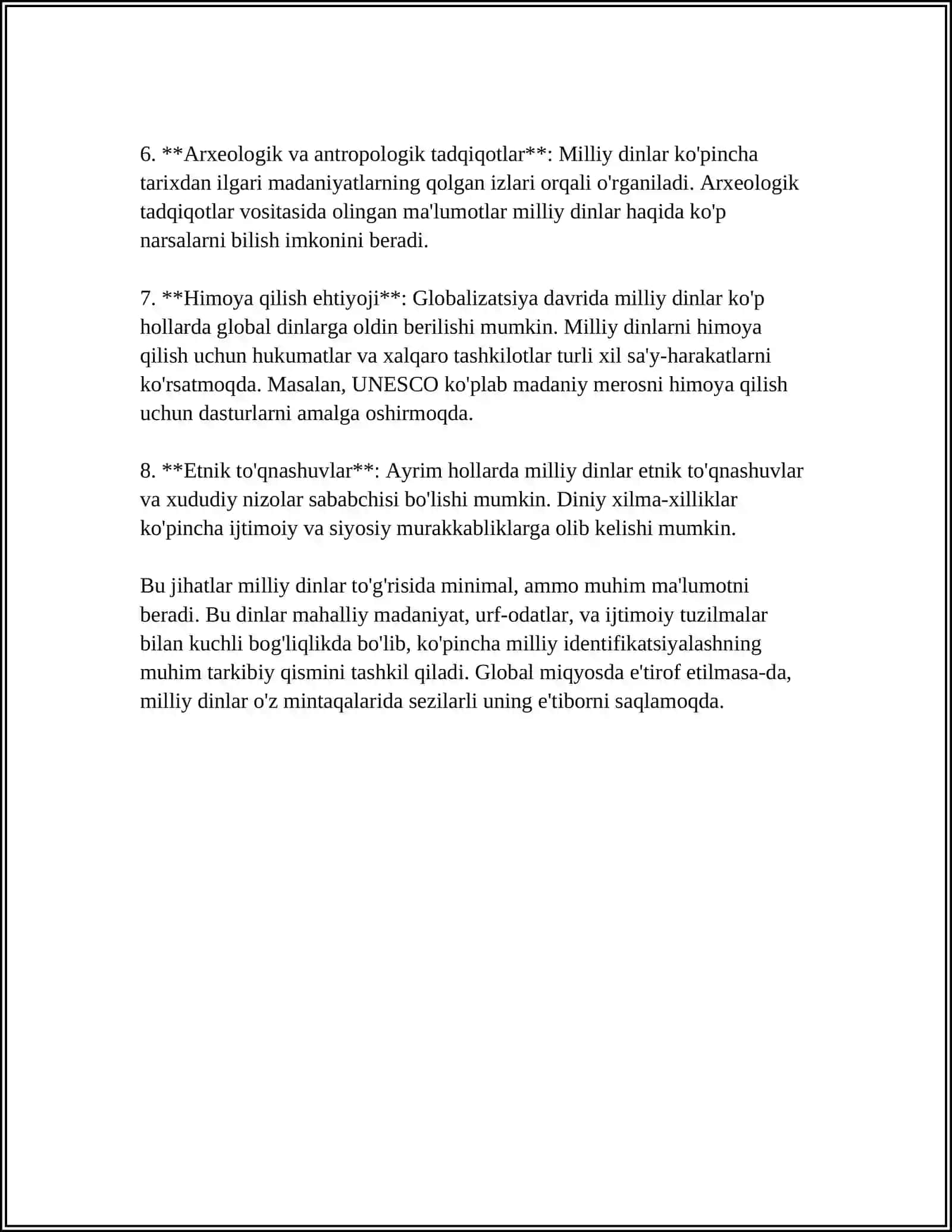 Milliy Dinlar va Ularning Turlari 4