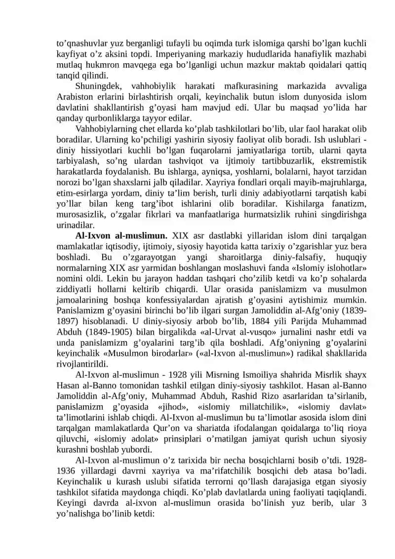 Diniy fundamentalizm, radikalizm va terrorizm xavfsizlikka tahdid 4