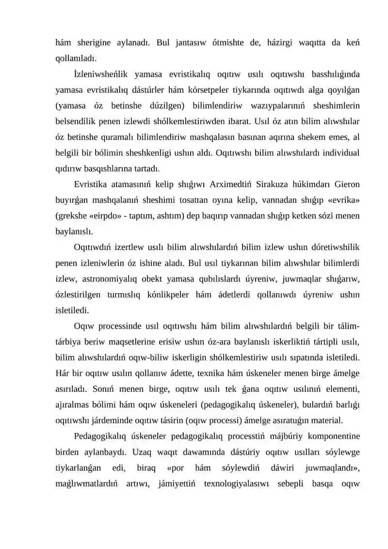AstronomiyanÍ oqÍtÍw metodlarÍ 4
