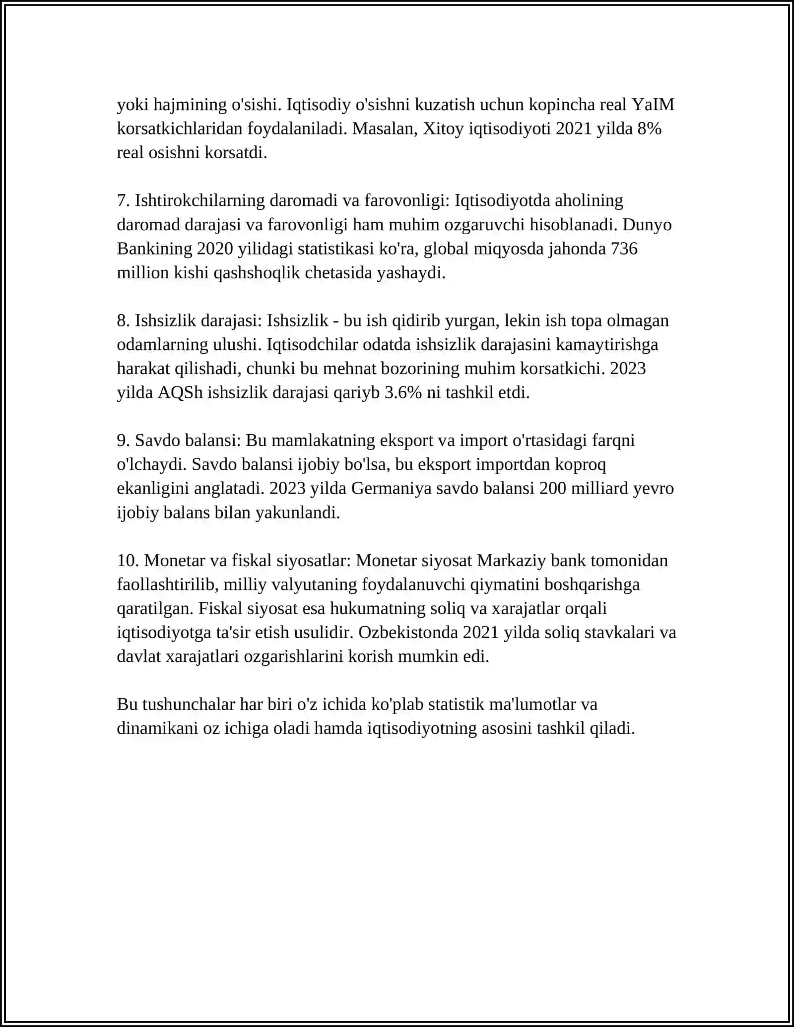 IQTISODIYOT FANINING MAZMUNI 4