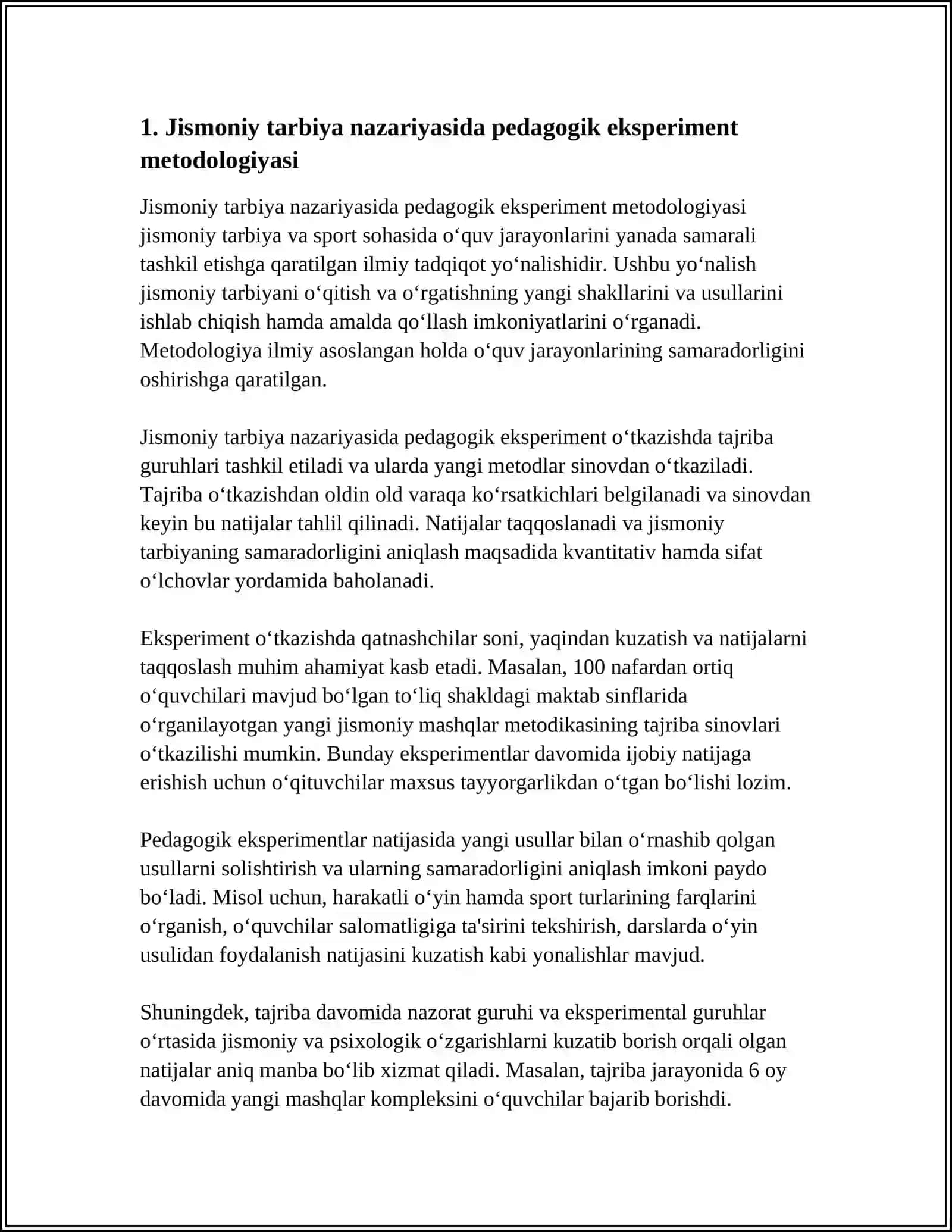 Jismoniy Tarbiya Nazariyasida Ilmiy Tadqiqot Uslublari 4
