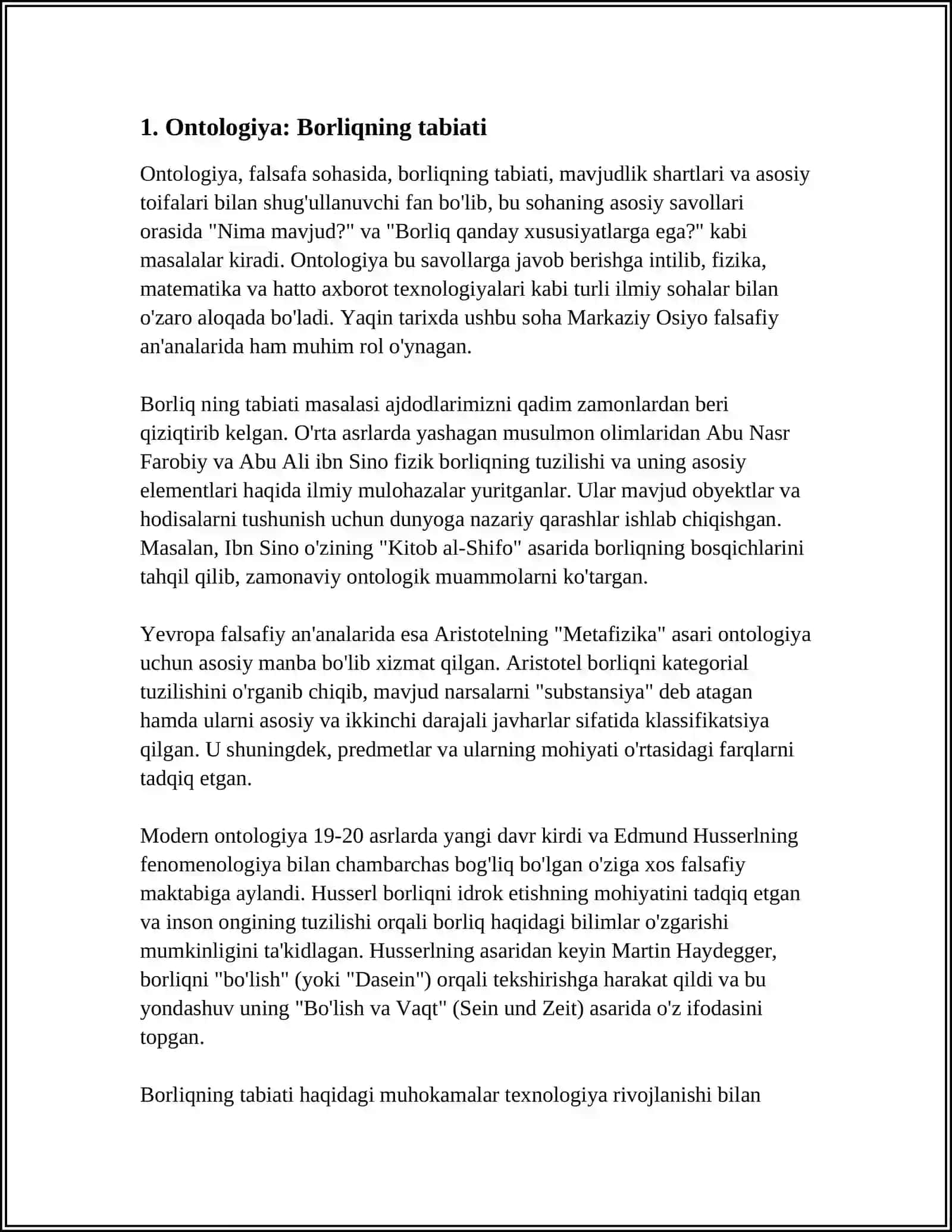 FALSAFA VA TABIIY ILMIY FANLARDA BORLIQNING MOHIYATIGA OID KONSEPSIYALAR 4