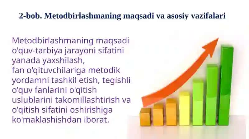 Umumiy o’rta ta’lim maktablaridagi’’ Metod birlashma’’larda Metod birlashmalar faoliyatini muvofiqlashtirish. 4