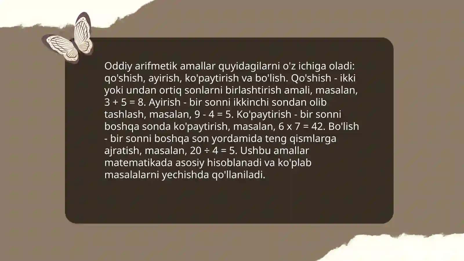 4-sinf matematika darsligidagi mantiqiy misollarni yechish 4