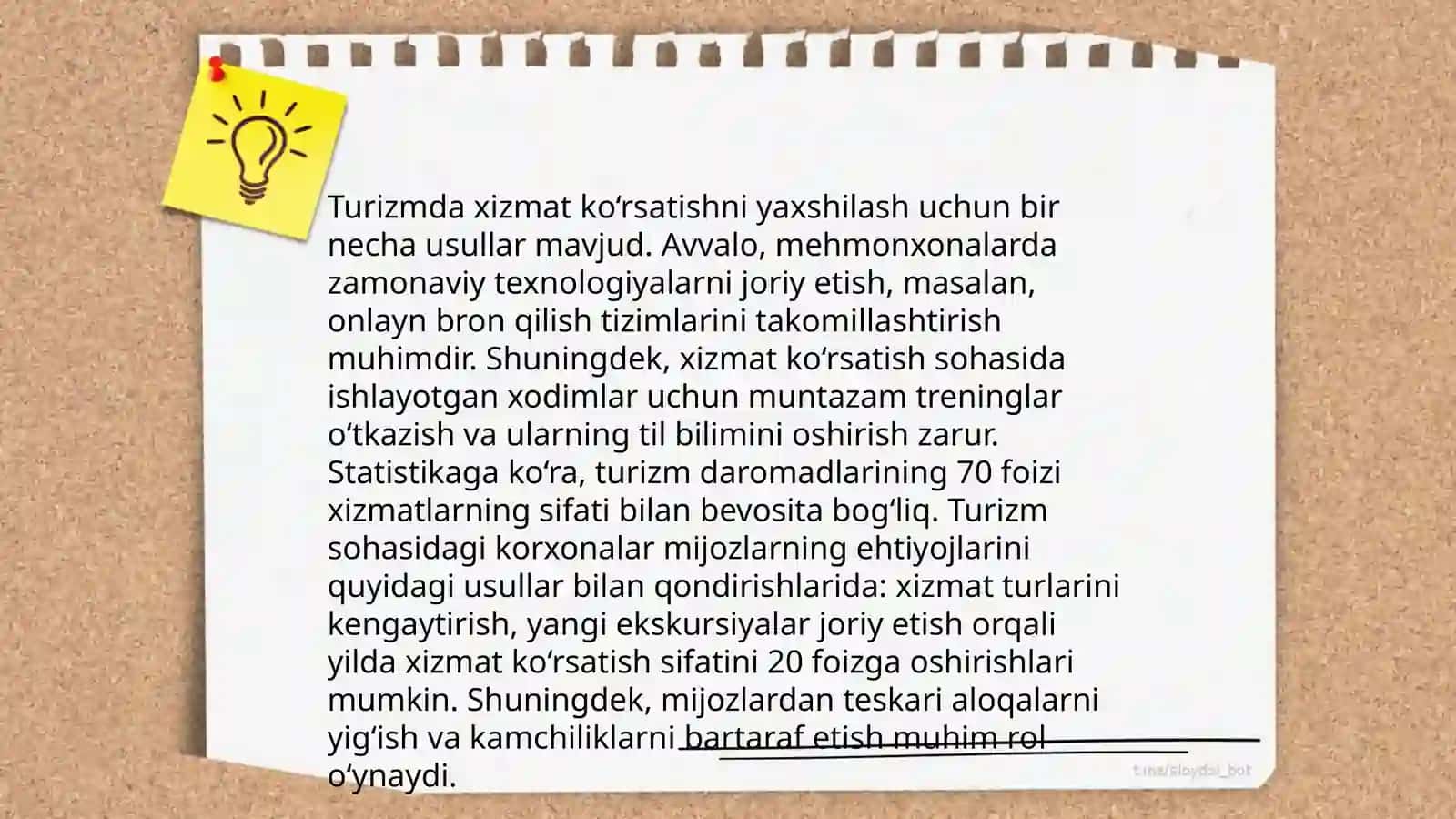 Turizmda operatorlik xizmatlarining o'rni 4