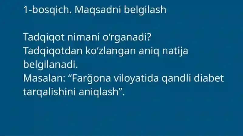 Statistik tadqiqotlarni tashkil etish va uning bosqichlari 4