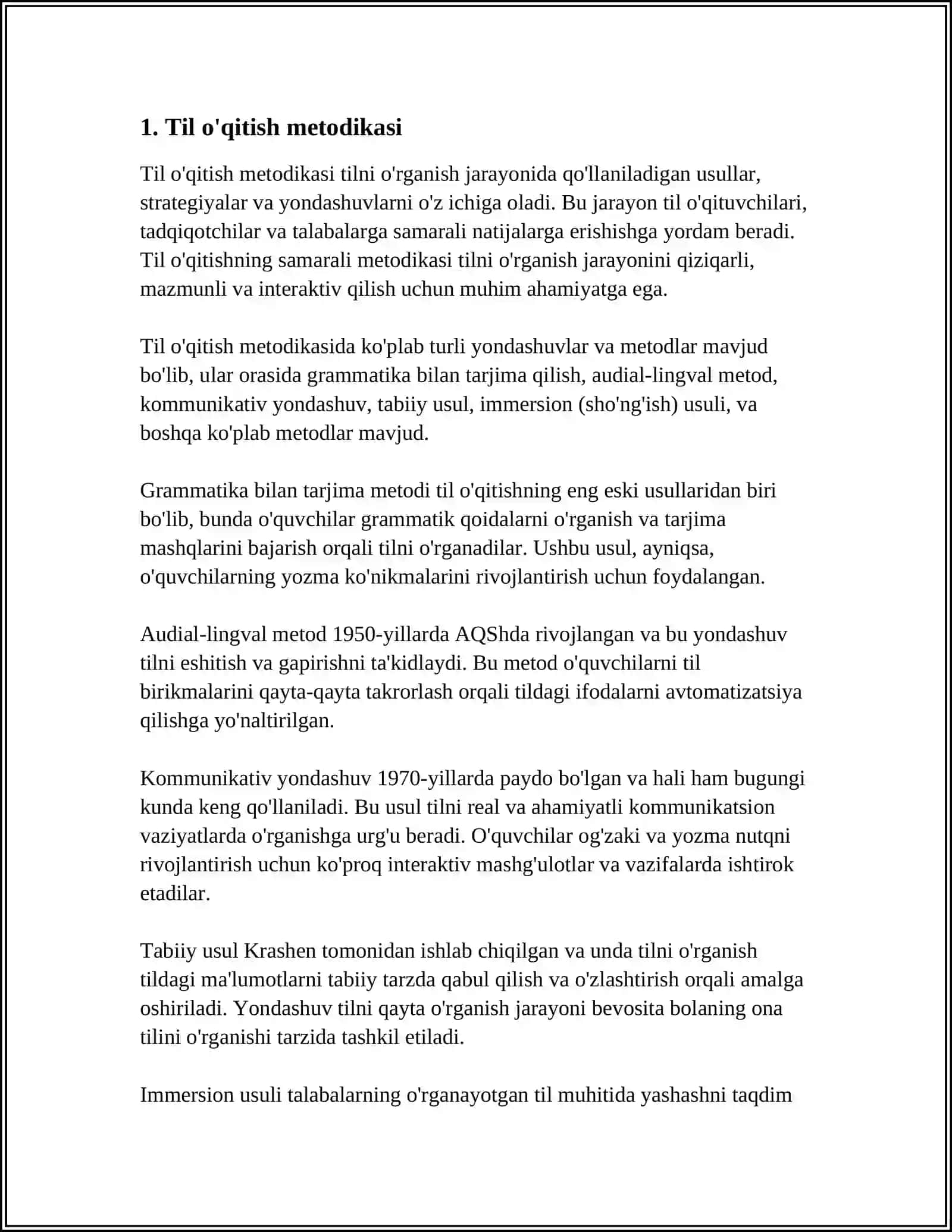 Til o'qitish metodikasi 4