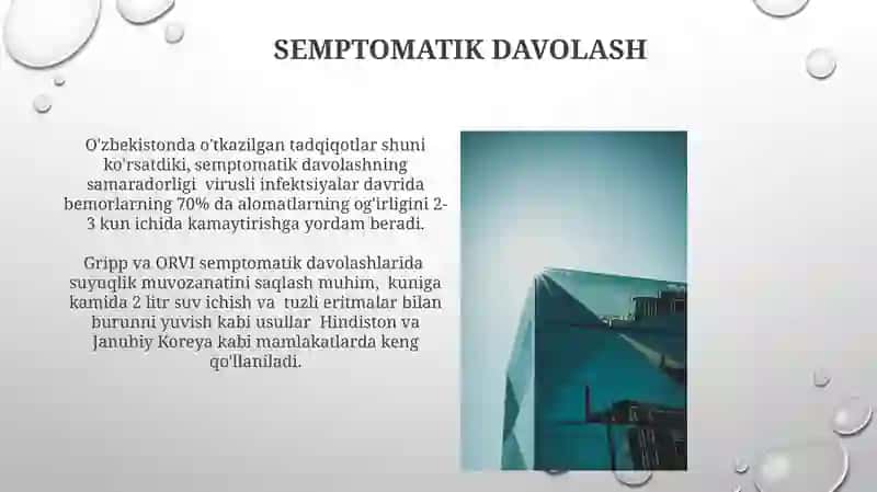 Oʻtkir respirator virusli infeksiyonlar va grippning zamonaviy davolash usullari 4