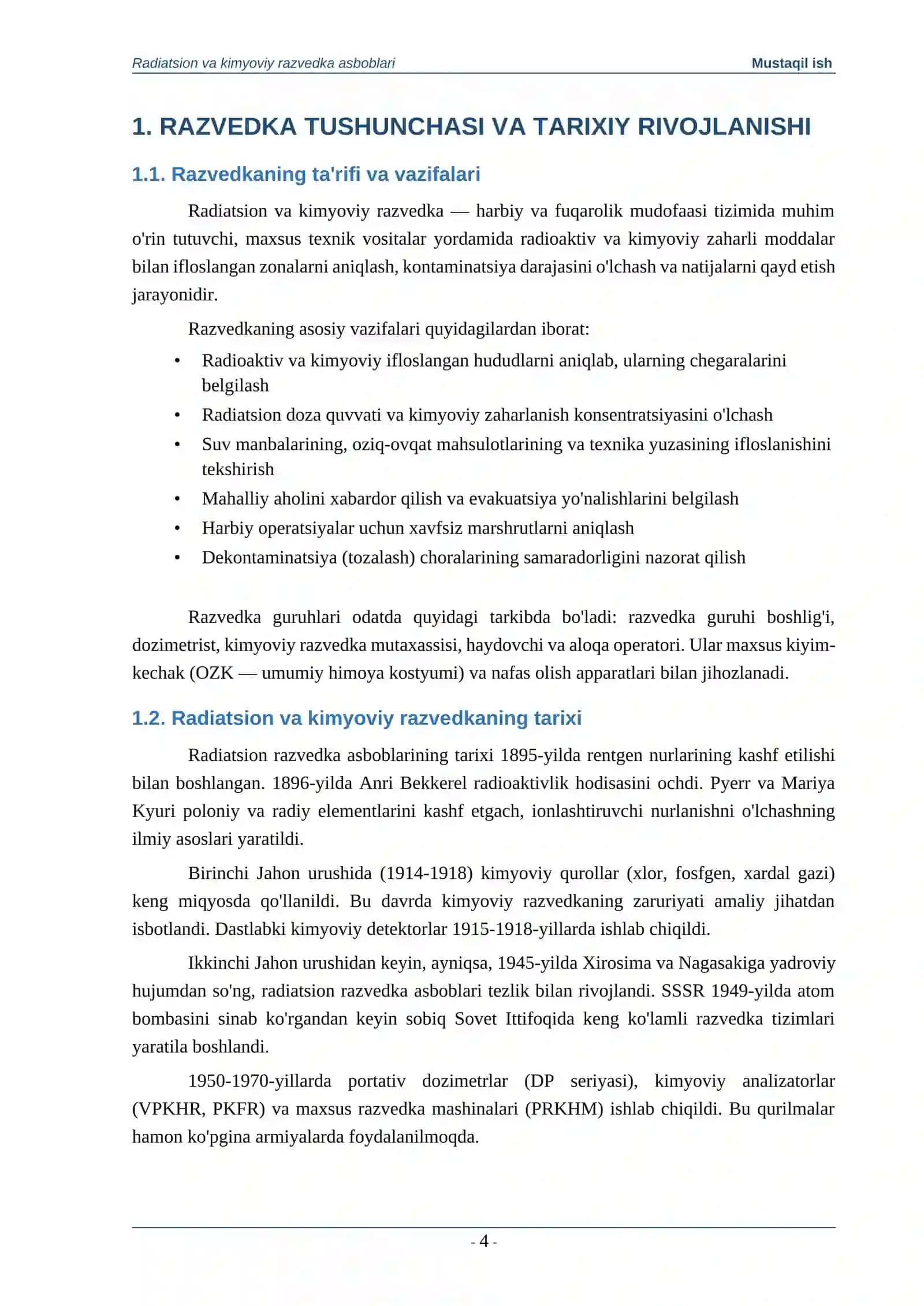 RADIATSION VA KIMYOVIY RAZVEDKA ASBOBLARINI TASNIFLASH VA TAVSIFLASH 4