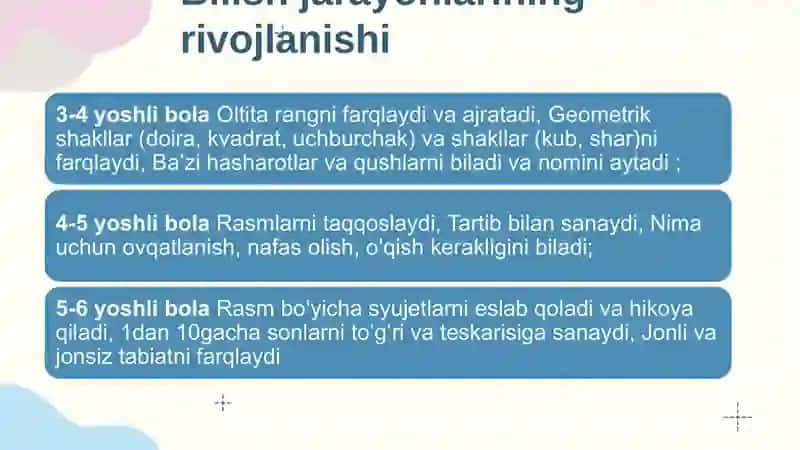 Maktabgacha yoshdagi bolalarni rivojlanish sohalari ilk qadam o'quv dasturi bo'yicha. 4