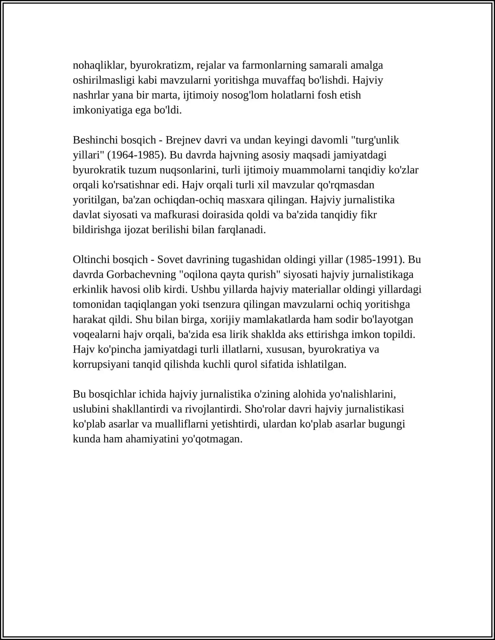 Sho'rolar Davri Hajviy Jurnalistikasi 4