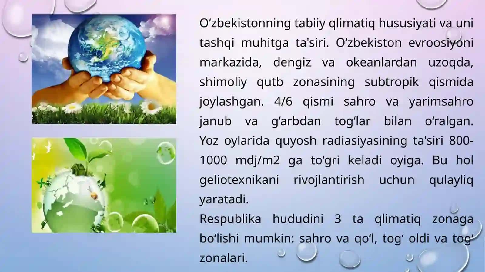 Kimyo fanining atrof muhitni himoya qilishdagi va ekologiya muammolarini hal qilishdagi roli 4