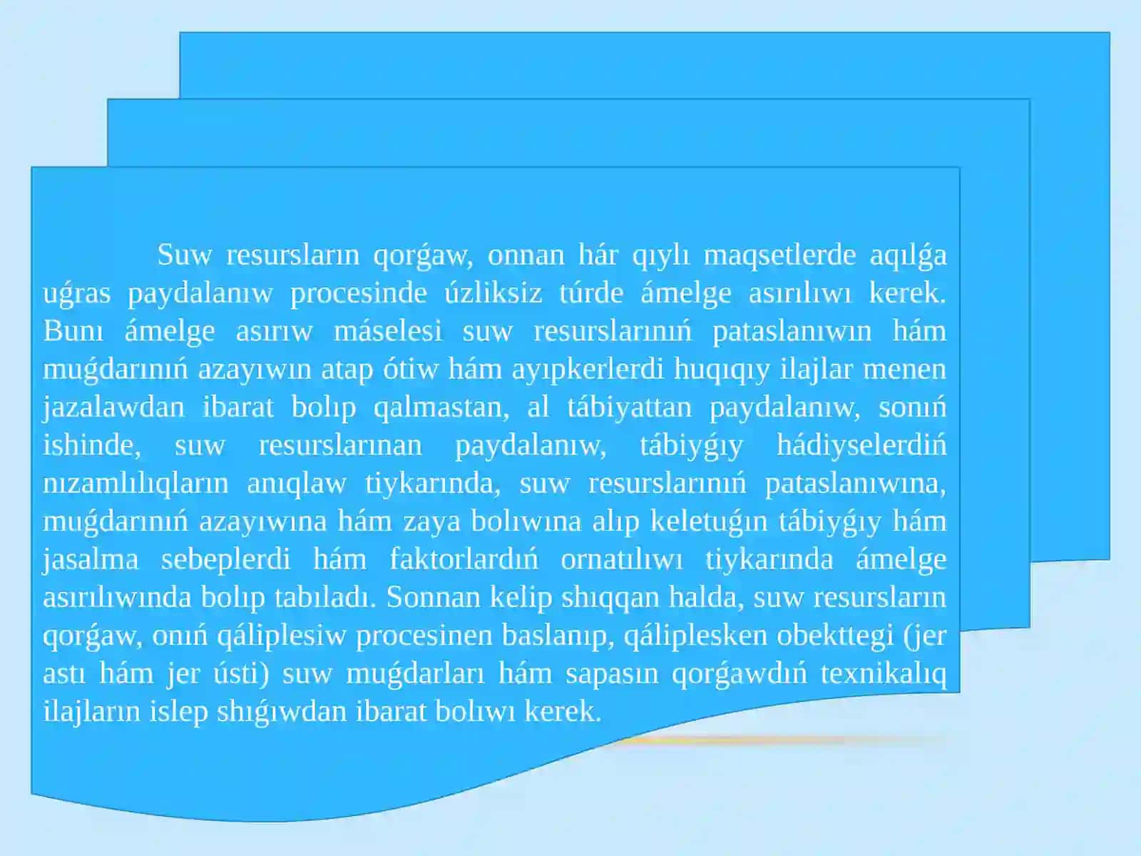 Ashıq hám jer astı suw dereklerin qorǵaw ilajları 4