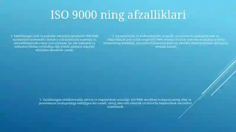 Xalqaro Iso 9000 Seriyasidagi Standartlar Bòyicha Ishlarni Tashkil Etish 4