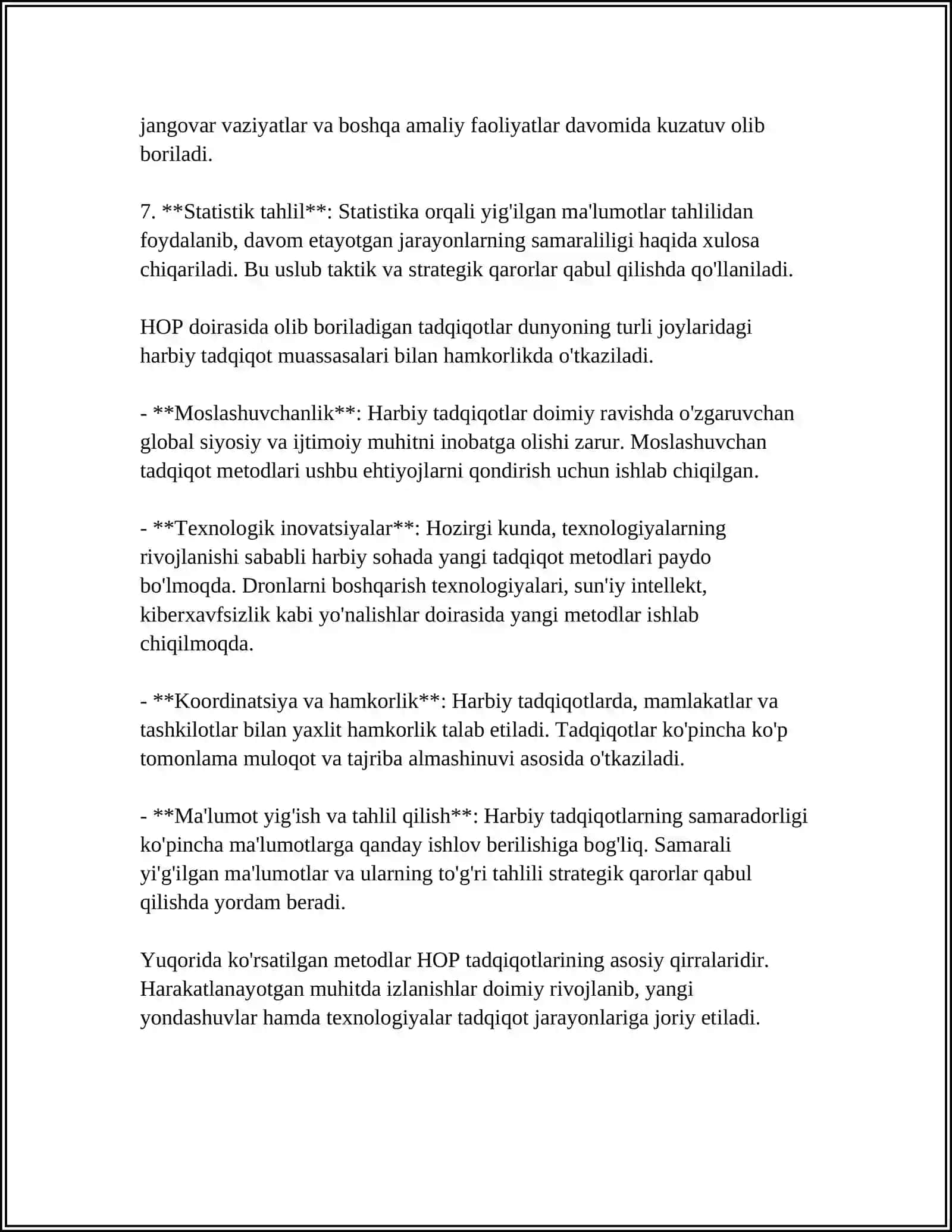 HOP - Tadqiqot Metodlari 4