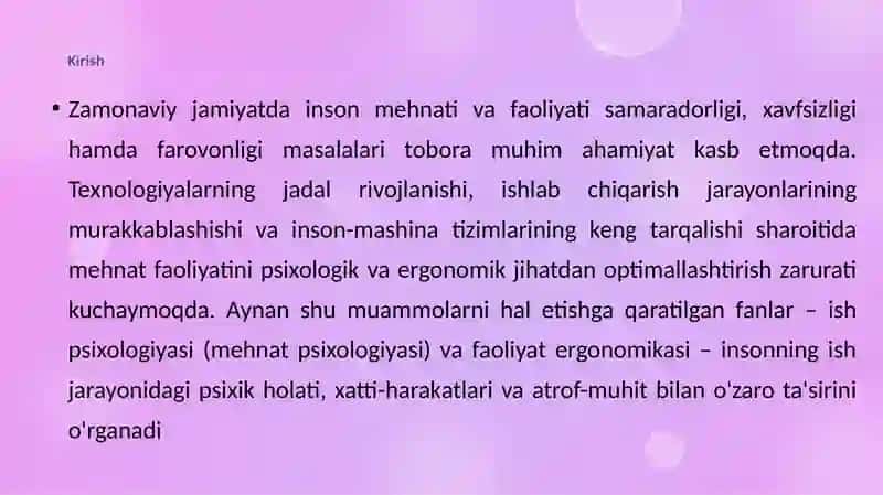 Ishpsixologiyasi va faoliyatergonomikasi: tahlil, tushunchalar va metodika 4