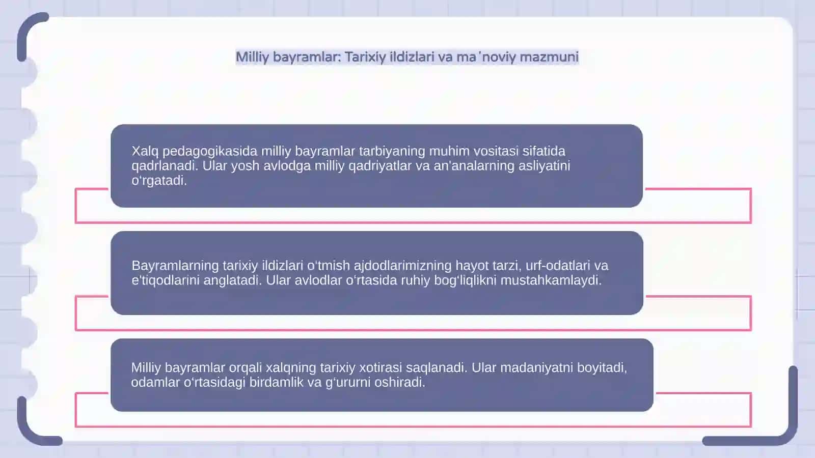 Xalq pedagogikasida milliy bayramlar va marosimlarning tarbiyaviy vositasi sifatidagi oʻrni 4