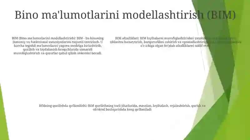 Axborot Texnologiyalarining Qurilish Sohasida QoʻLlanilishi 4