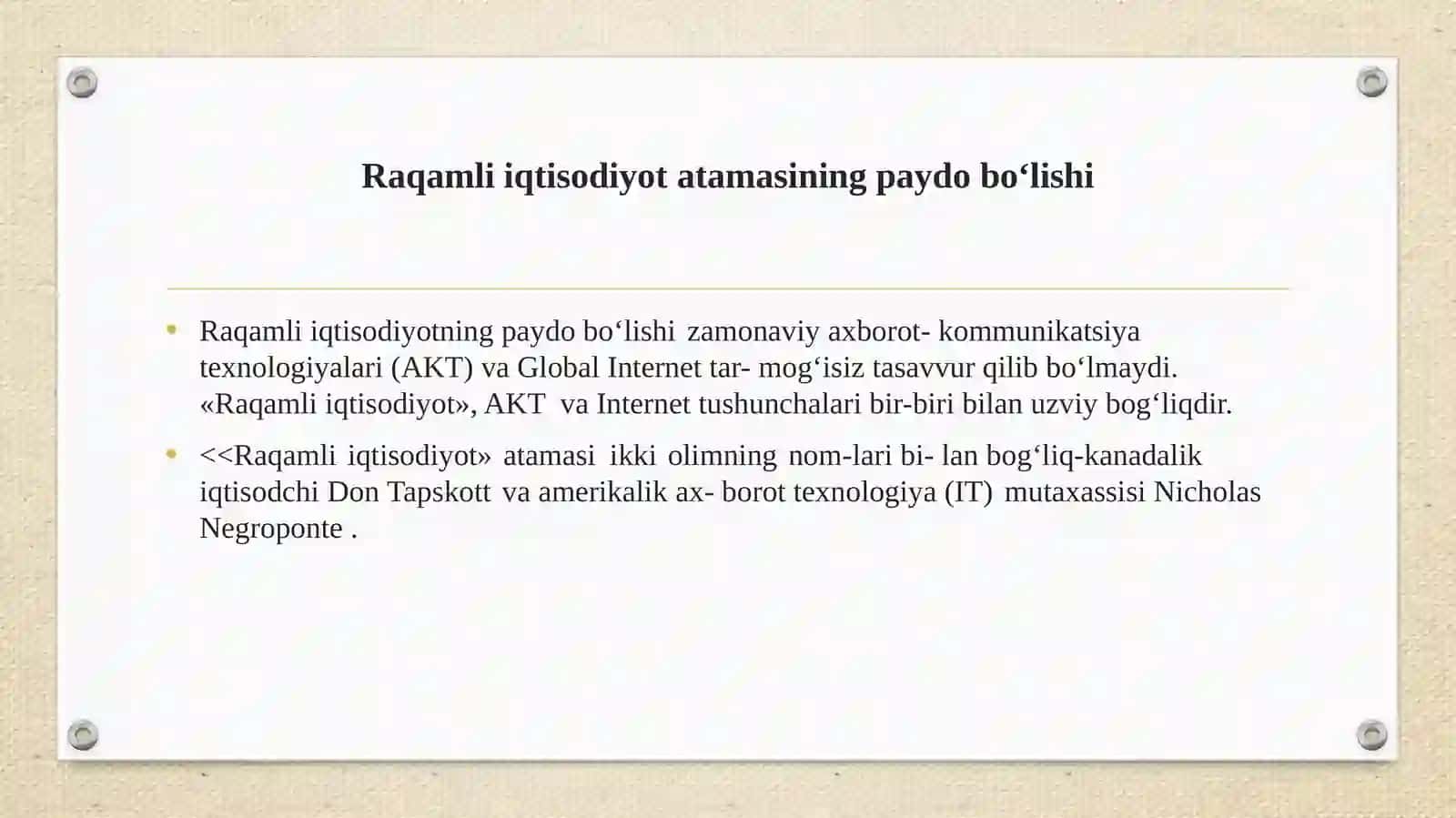 Raqamli iqtisodiyot tushunchasi, ta’rif va rivojlantirish modellari 4