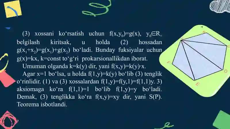 Tengdosh va teng tuzilgan ko'pburchaklar, ko'pyoqning xajmi 4