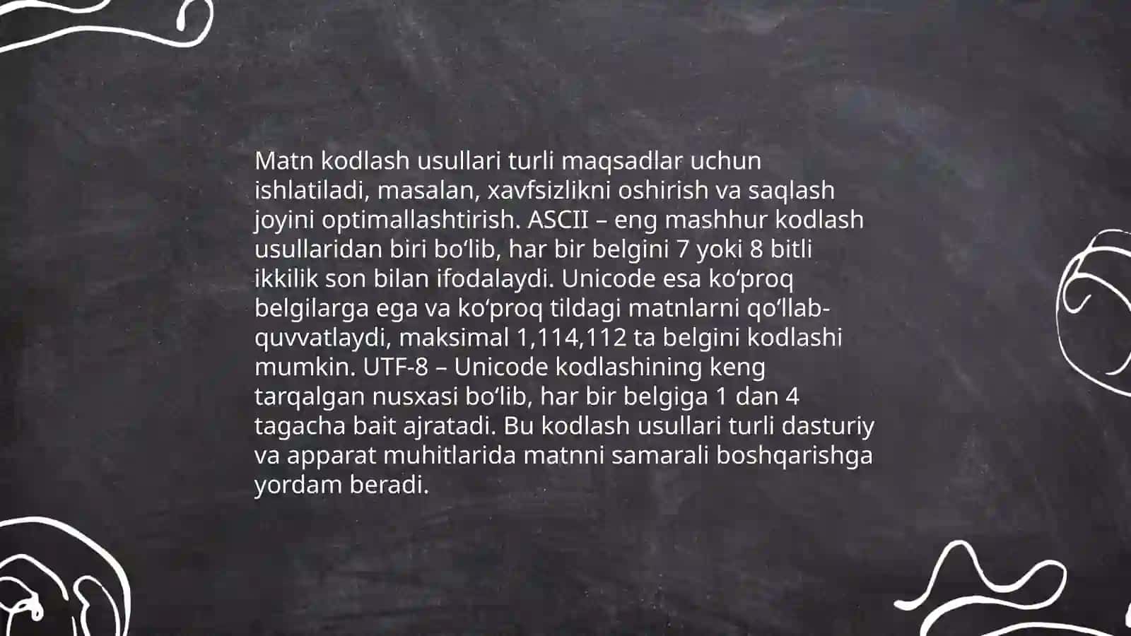 Matnli va audio axborotlarni kodlash 4