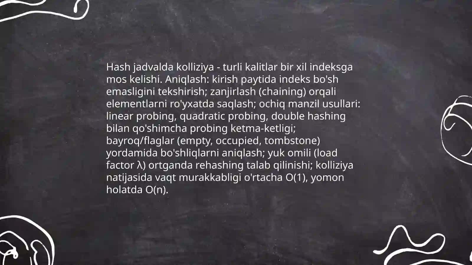 Hash jadvali (Hash Table) 4