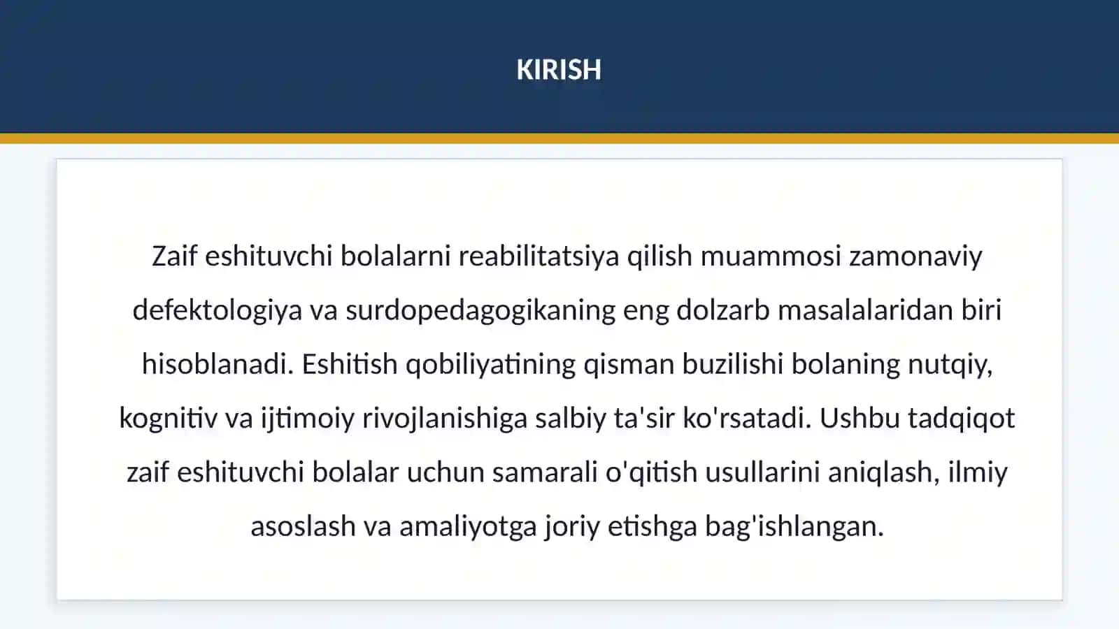 ZAIF ESHITUVCHI BOLALARNI REABILITATSIYA QILISHDA O'QITISH USULLARI 4
