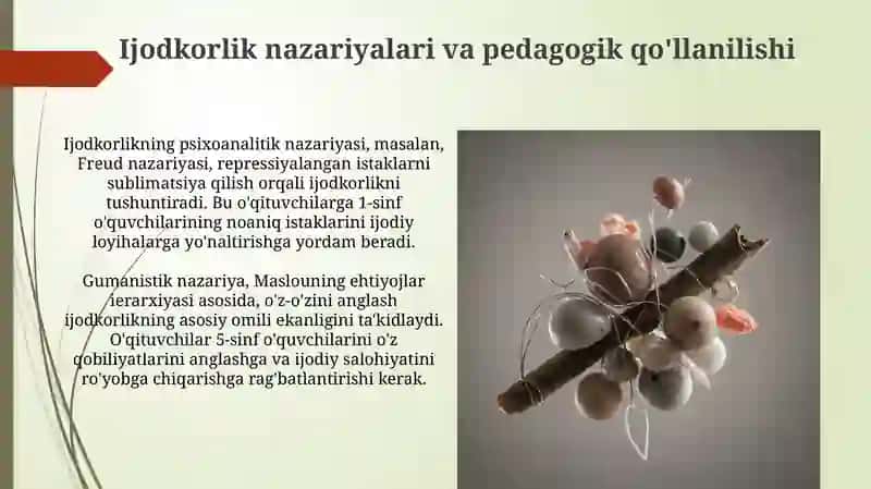 Pedagogik Kreativlik va uning o'ziga xos jihatlari 4