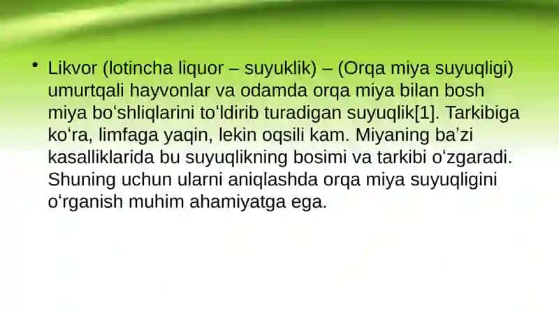 Orqa miya suyuqligi sirkulyatsiyalari, klinikahamiyati 4