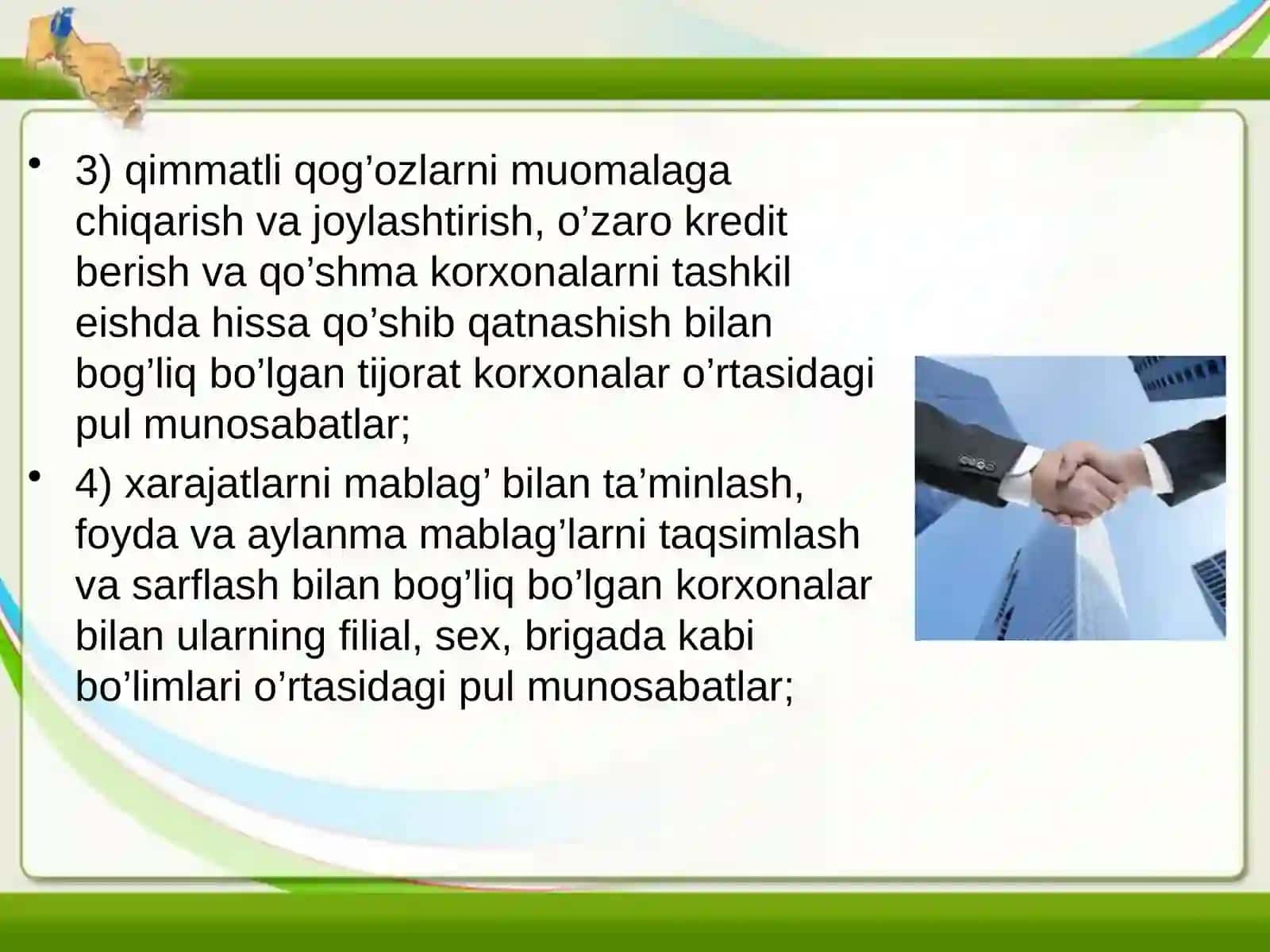 MOLIYA VA MOLIYA MUNOSABATLARININGMOHIYATI VA VAZIFALARI 4