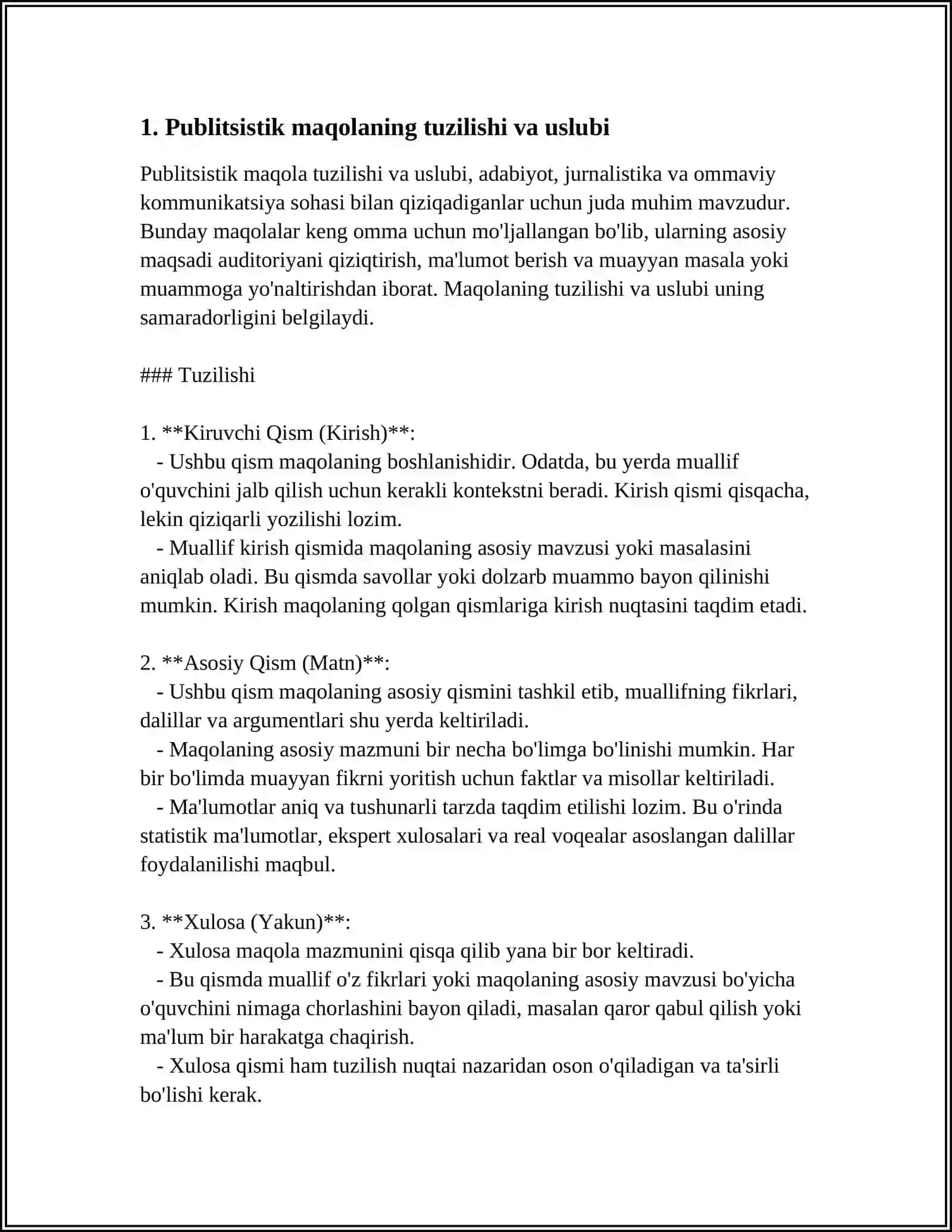 AKADEMIK YOZUV FANIDAN PUBLITSISTIKA MAQOLA TAYYORLASH 4