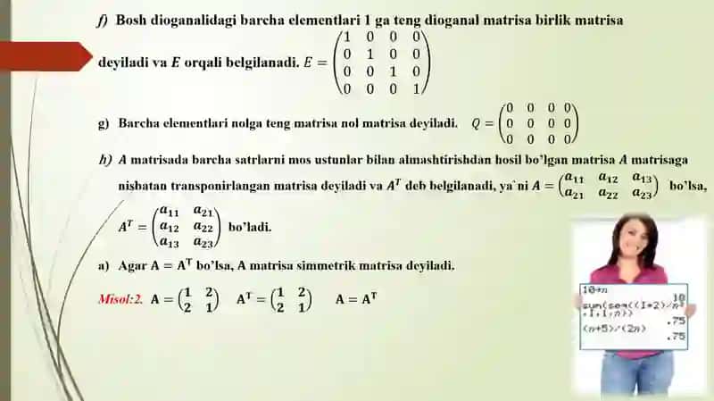 Matrisalar 4