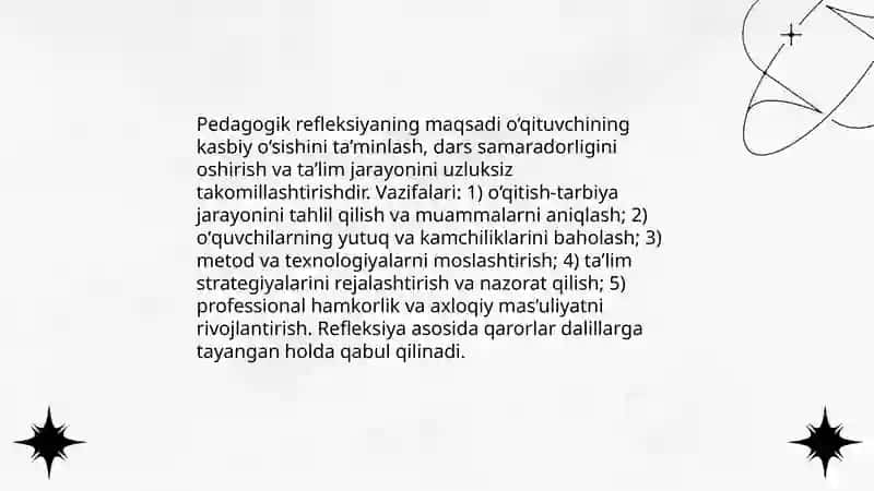 Pedagogik refleksiya 4