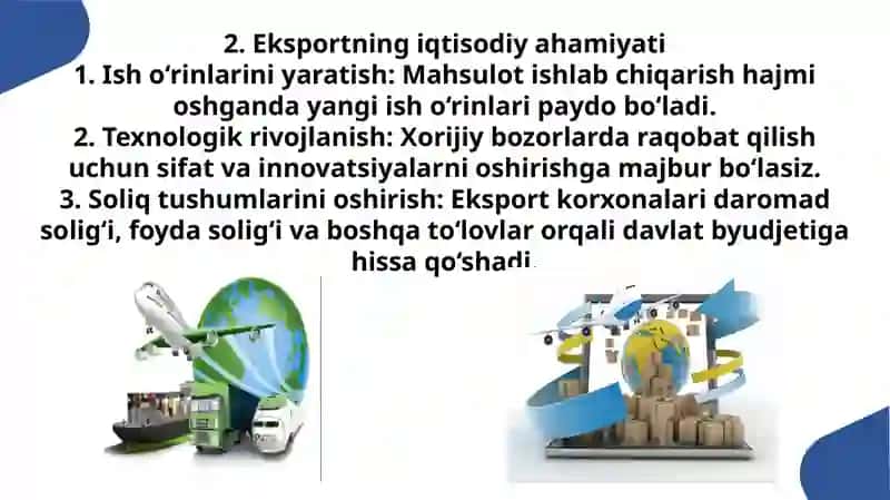 Eksport jarayonining iqtisodiy holati 4