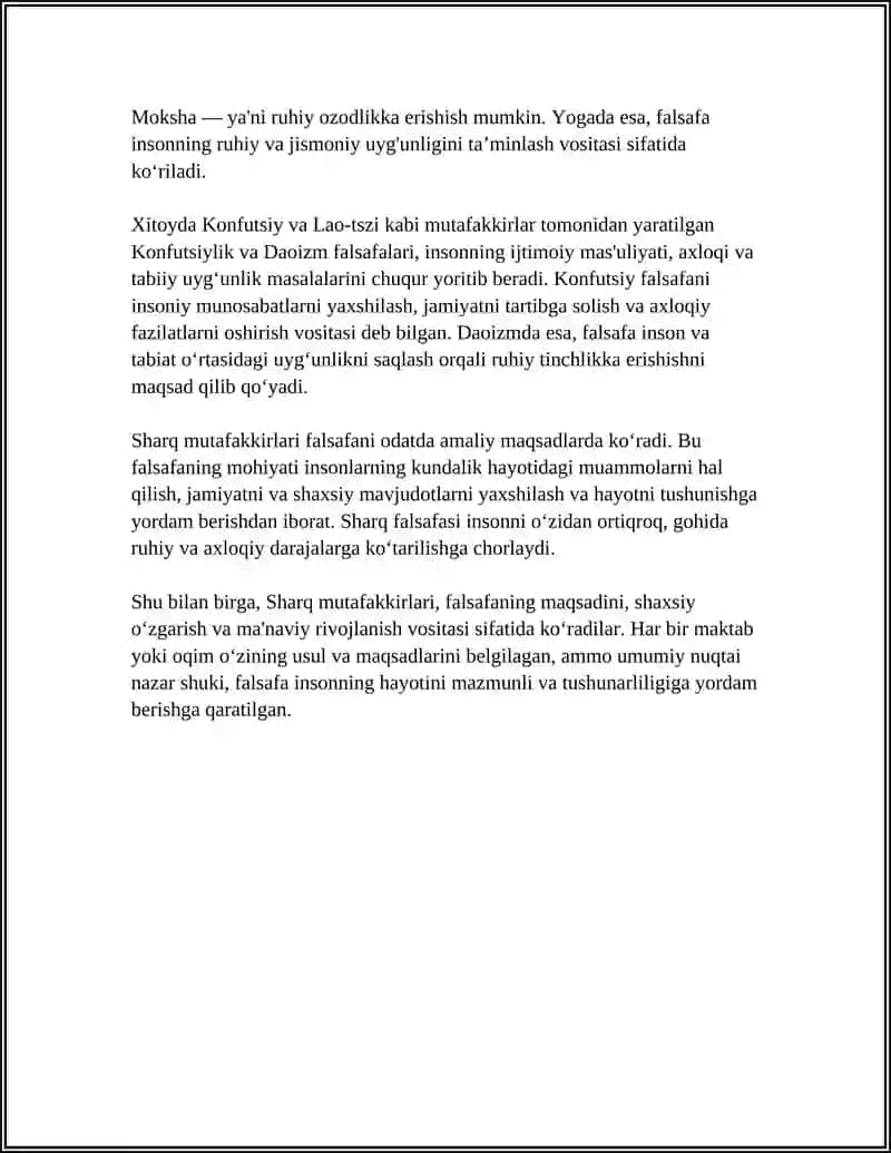 FALSAFANING MOHIYATIGA OID SHARQ VA G'ARB MUTAFAKKIRLARI 4