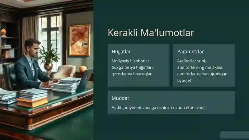 Audit Dasturini Tuzish va Undan Foydalanish 4