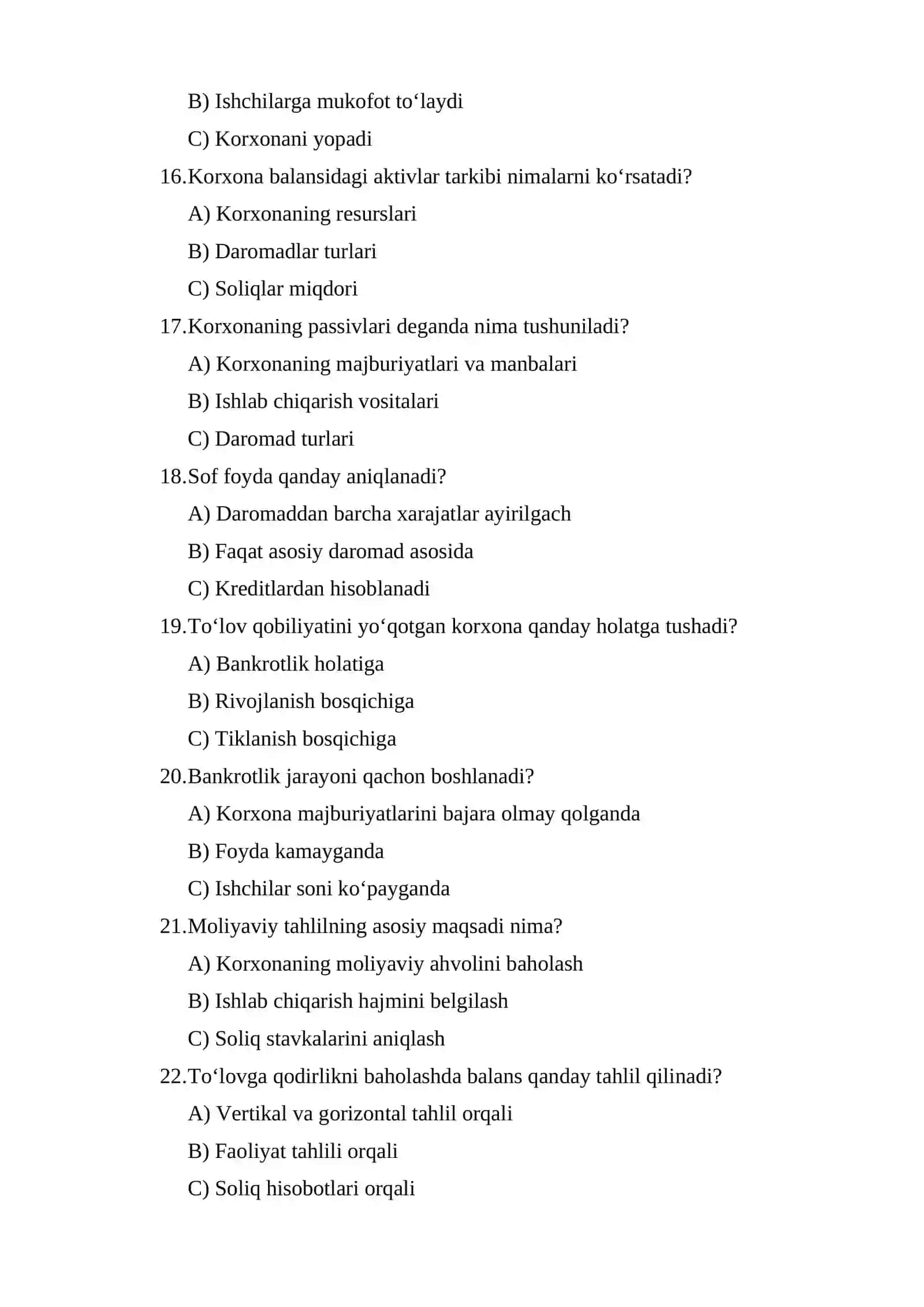 To'lov qobiliyatsiz korxona iqtisodiy holatining tahlili 4