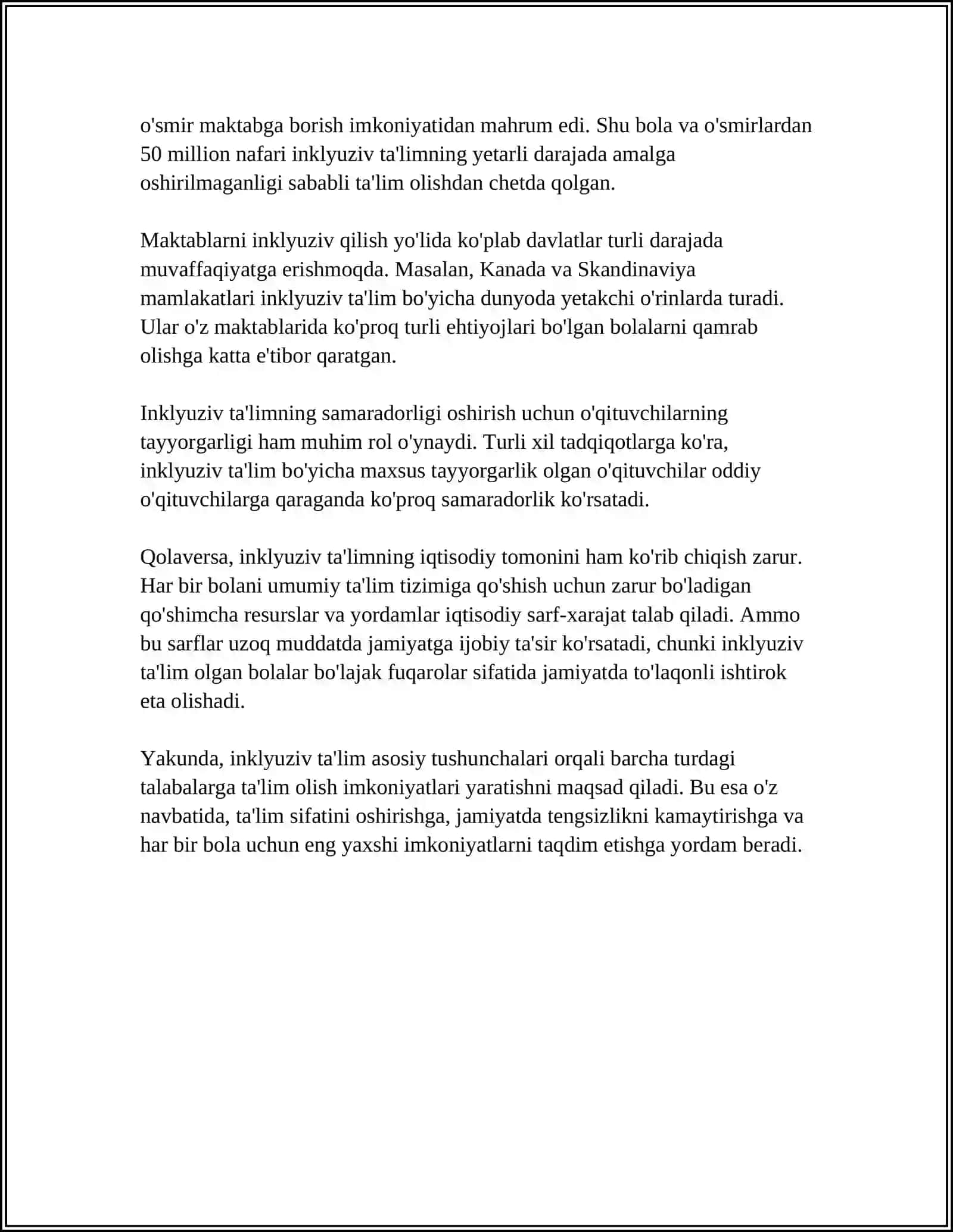 BOSHLANG‘ICH SINFLARDA INKLYUZIV TA’LIMNI JORIY ETISHNING PEDAGOGIK MEXANIZMLARI 4
