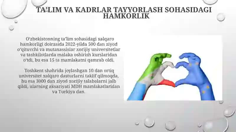 O‘zbekistonning xalqaro tashkilotlar bilan hamkorlik aloqalari 4