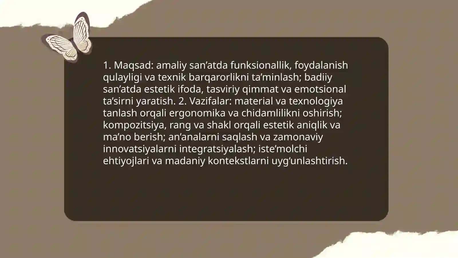 Amaliy va badiiy san’atlarni nmushtarak va farqli tomonlari 4
