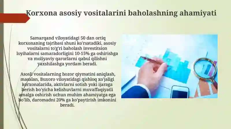 Asosiy vositalarning qayta baholanishi 4
