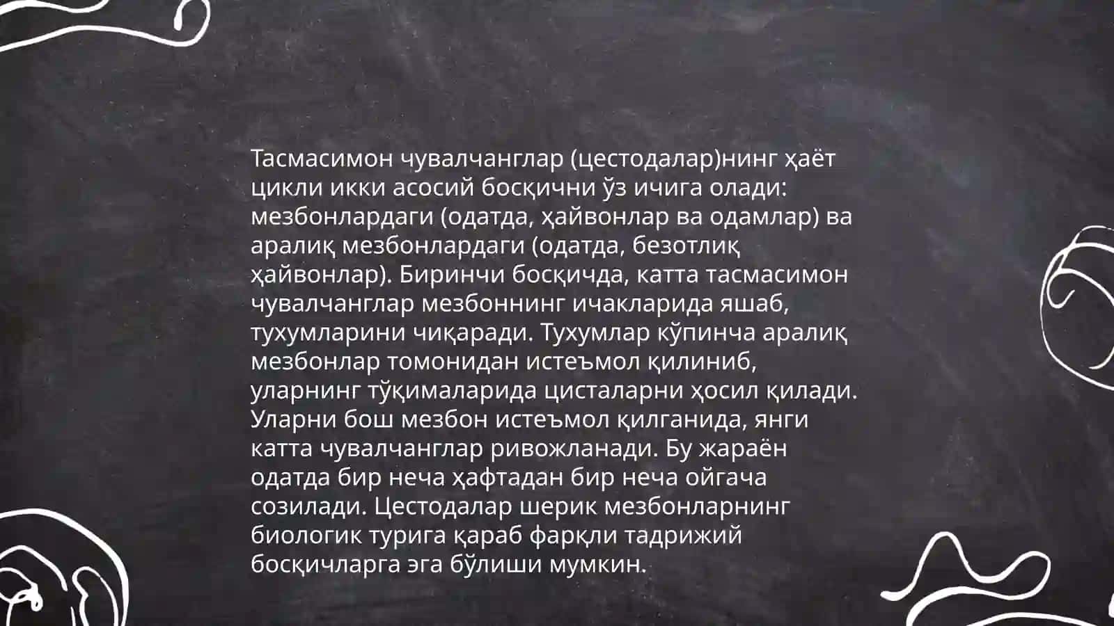 Тасмасимон чувалчанглар 4