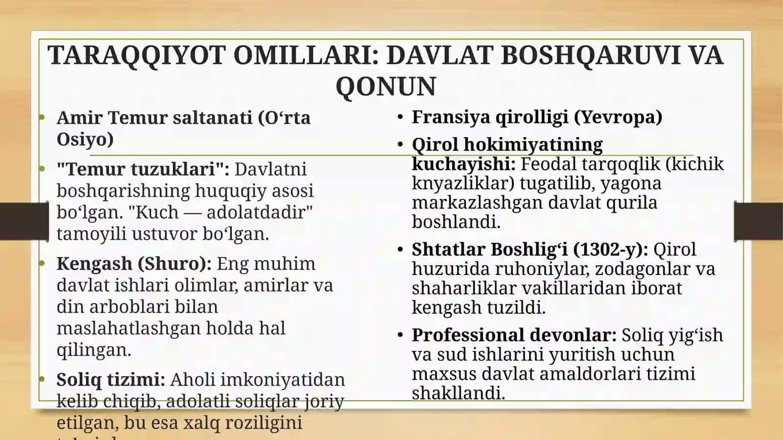 Rivojlangan o‘rta asrlar davlatlari taraqqiyoti va tanazzuli sabablari 4