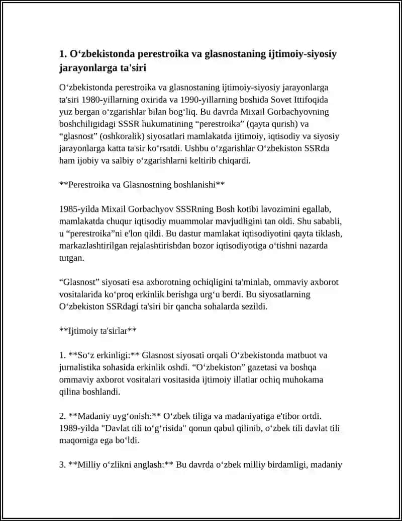 MUSTAGILLIKKKA ERISHISH ARAFASIDA UZB DAGI IJTIMOIY SIYOSIY JARAYONLAR 4